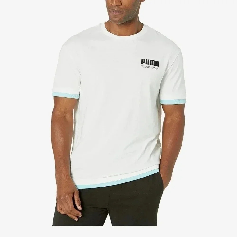 -Puma court elevated tee white size S